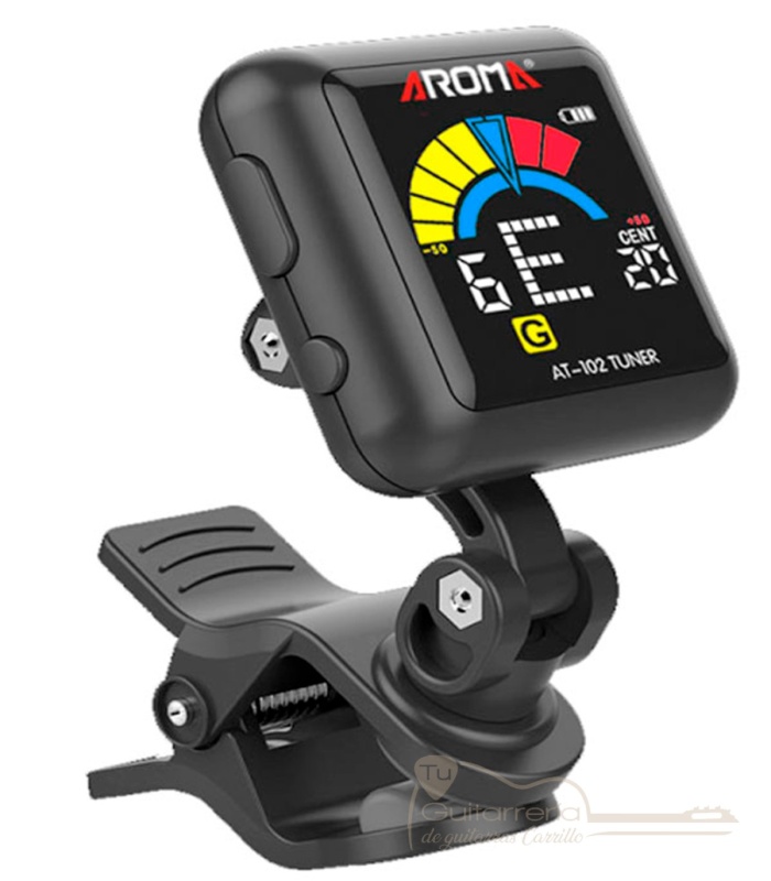 Afinador digital clip para instrumentos