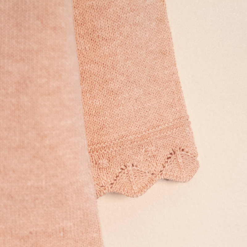 saco con doble volado bye rosa