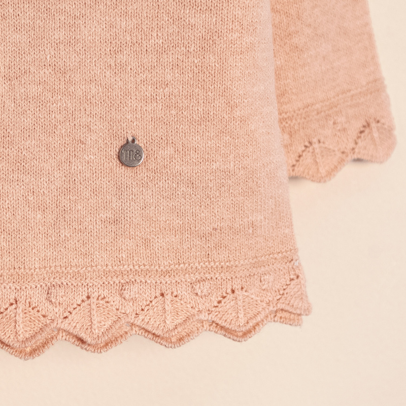 saco con doble volado bye rosa