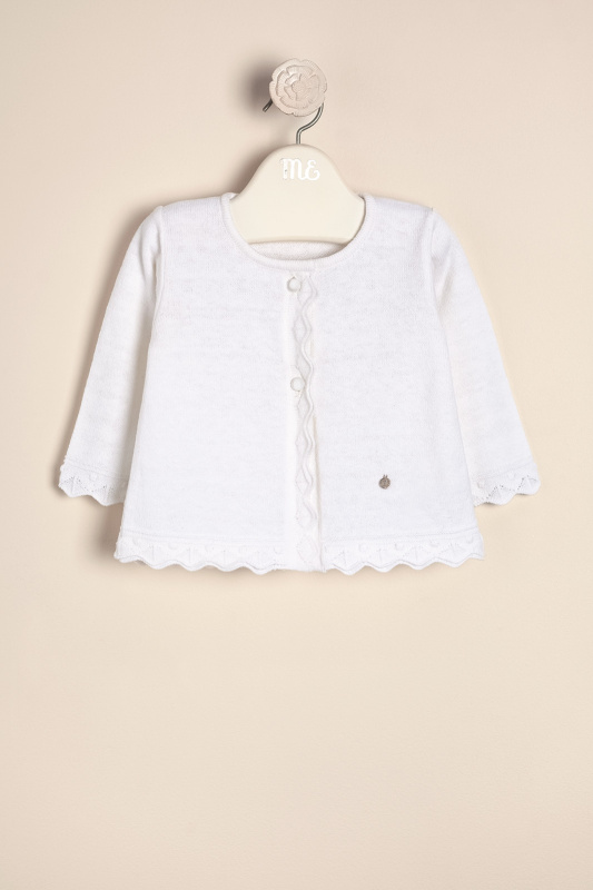 saco con doble volado bye blanco