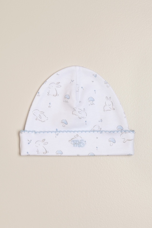 gorro estampado amis bco/cel