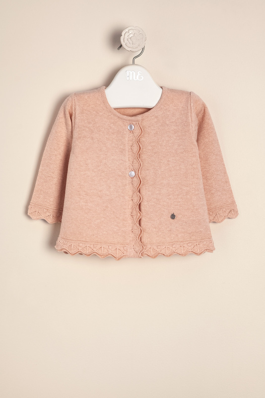 saco con doble volado bye rosa