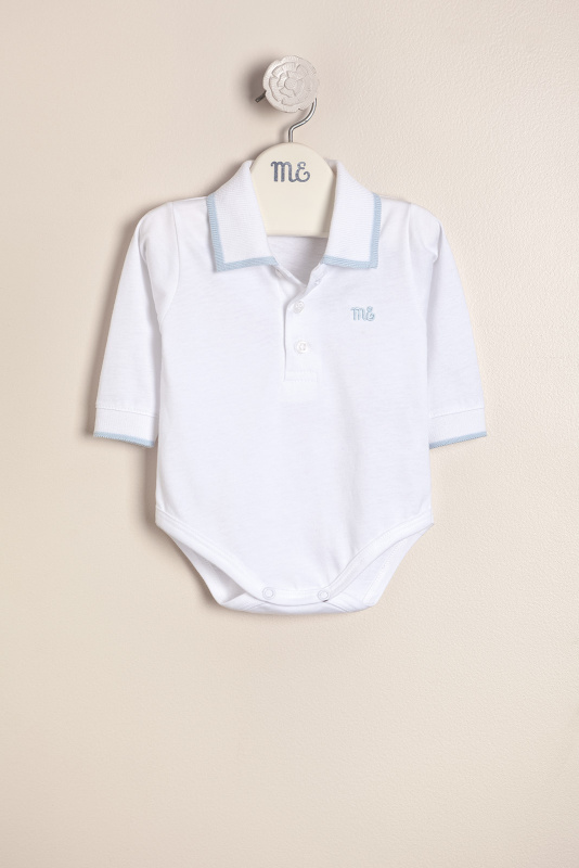 body polito con cuello lucas bco/cel