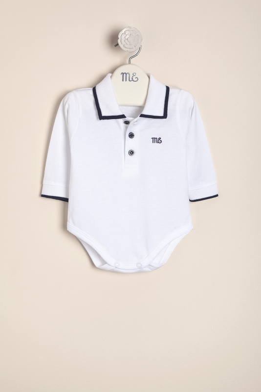 body polito con cuello lucas bco/az