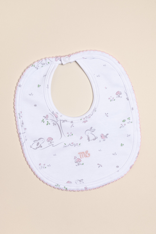 babero estampado amis bco/rosa