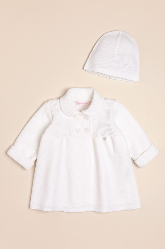 tapado clasico con gorro adeli blanco