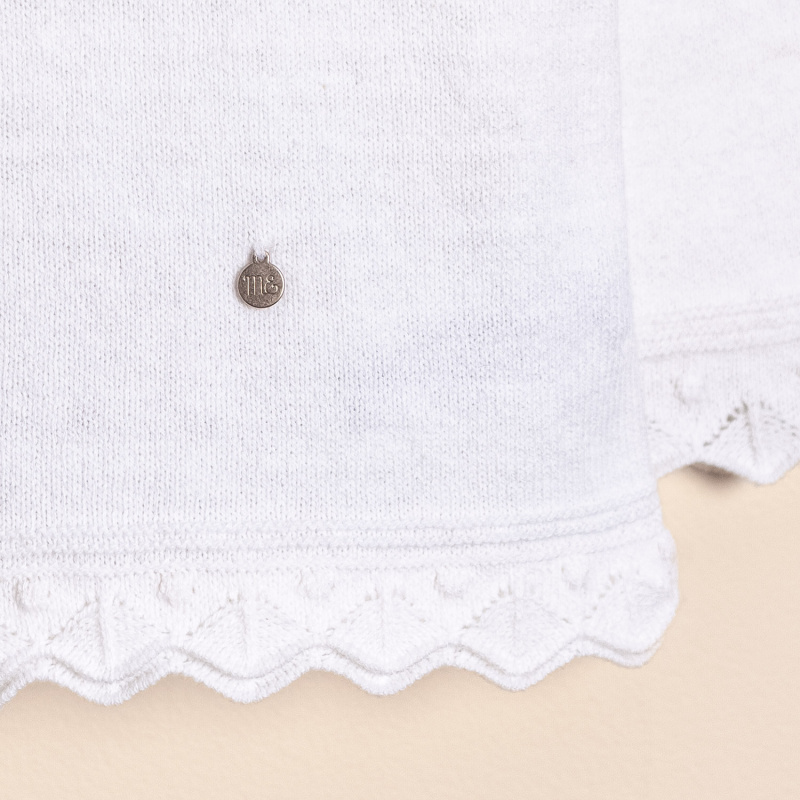 saco con doble volado bye blanco