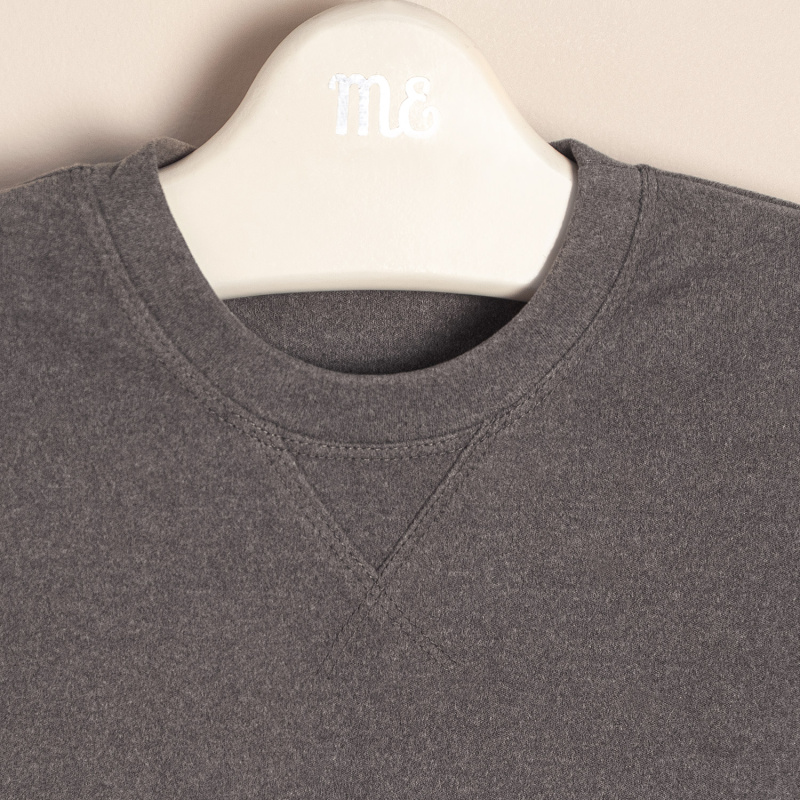 buzo flecee paño termico gris