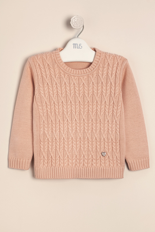 sweater trenzas rombos vita rosa
