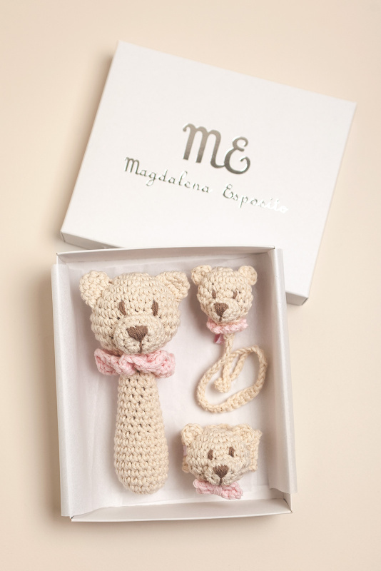 caja de nacimiento rosa c/beige