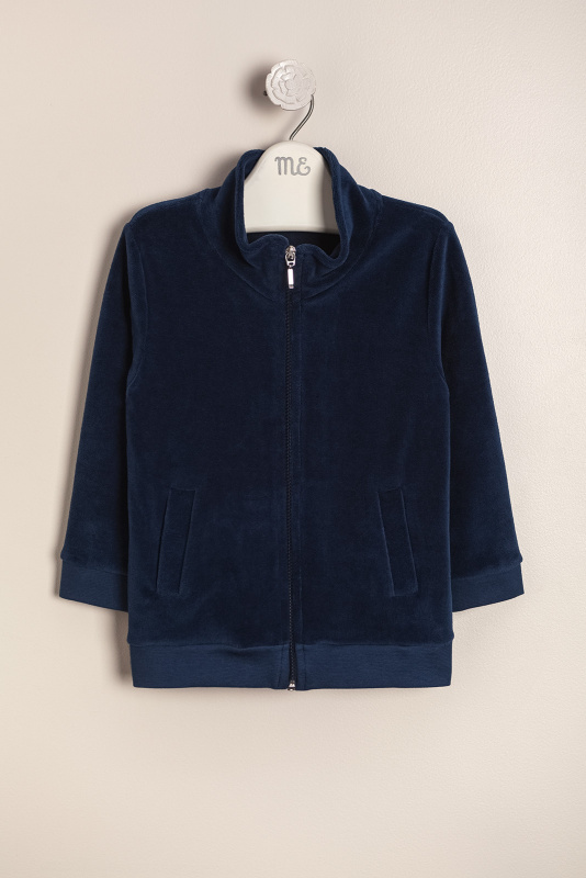 campera de plush burdeos azul