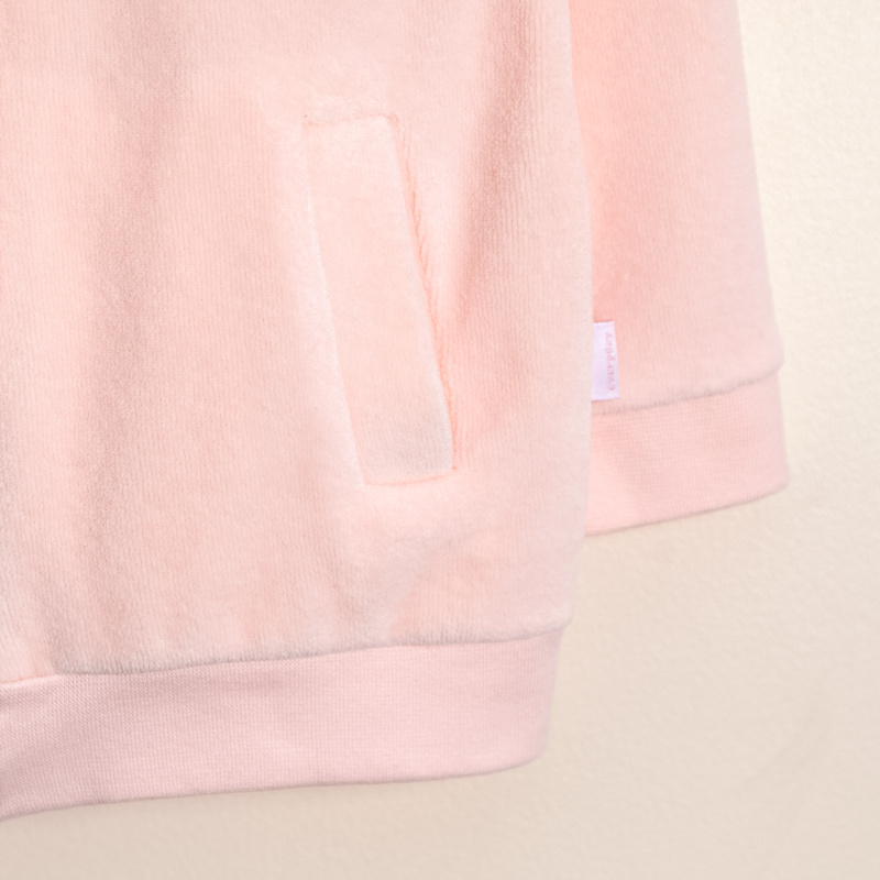 campera de plush burdeos rosa