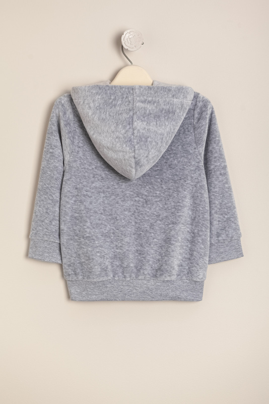 buzo de plush burdeos gris