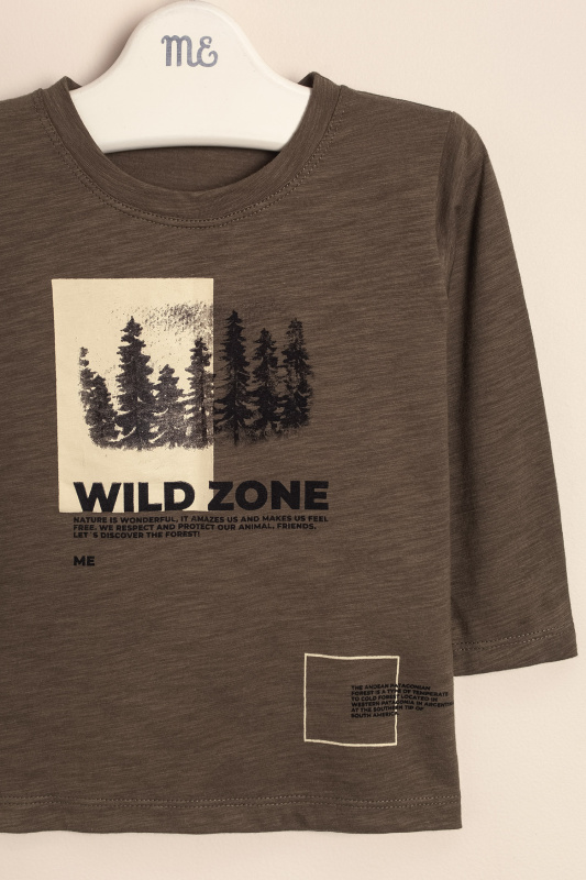 remera estamp flame nature verde