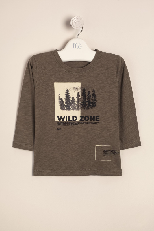 remera estamp flame nature verde