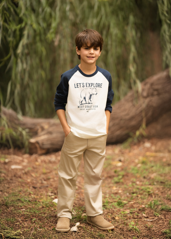 remera algodon estamp explorer crudo