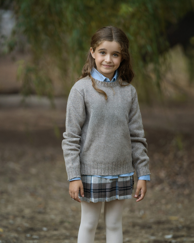 sweater melange jaspeado vison