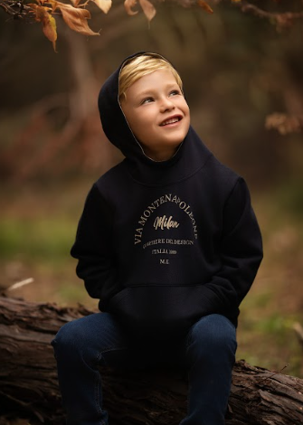 buzo frisa estamp milan azul