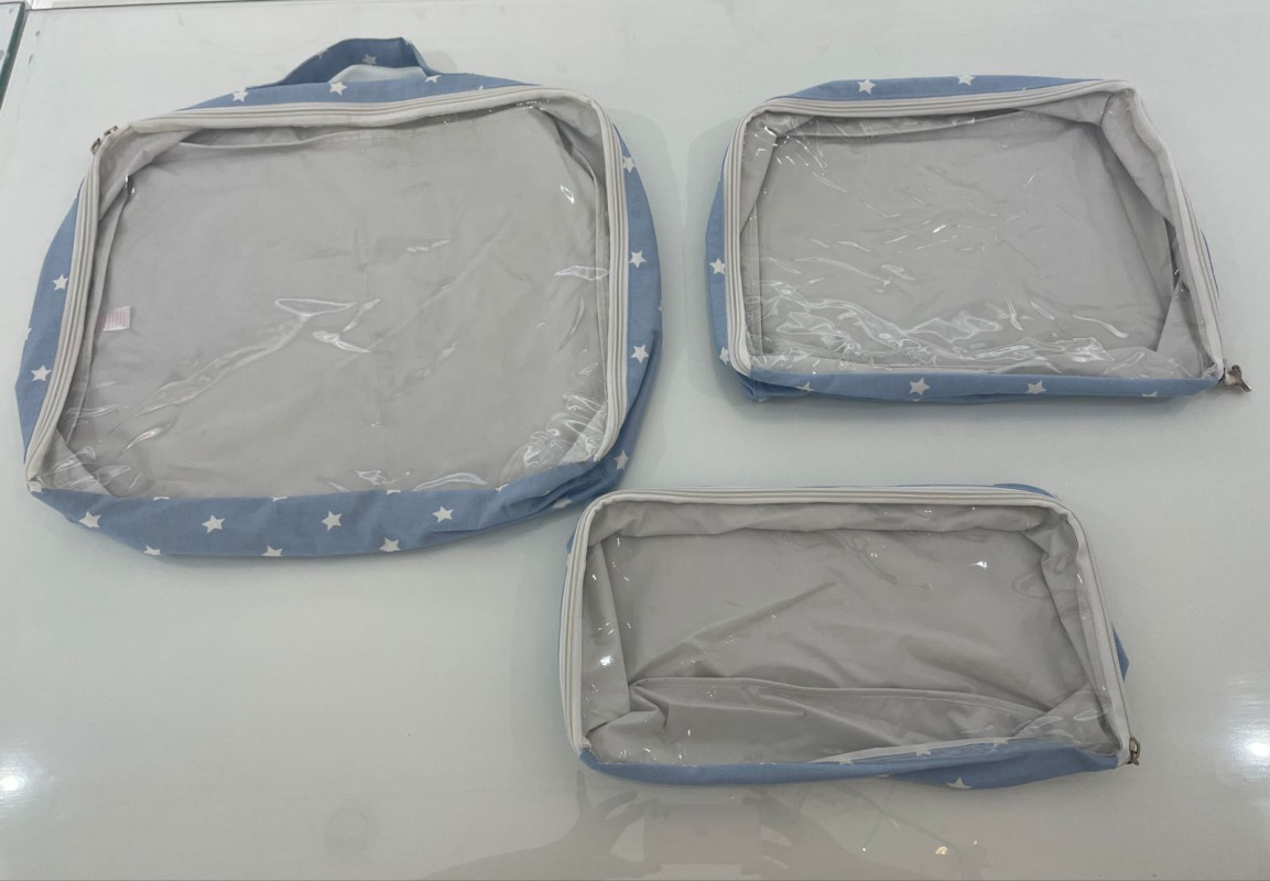 organizador de valija celeste