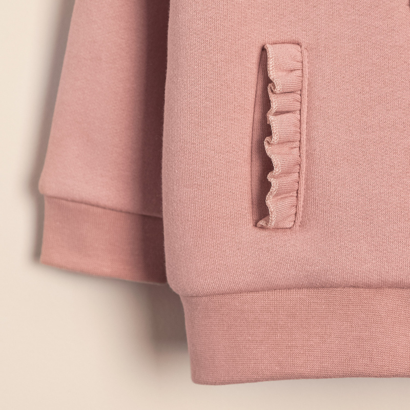 campera frisa indi rosa romantica