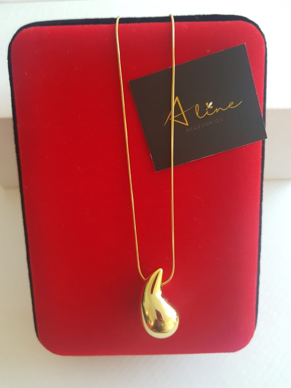 CADENA DE ACER QUIR CON MED. GOTA GRANDE - 43