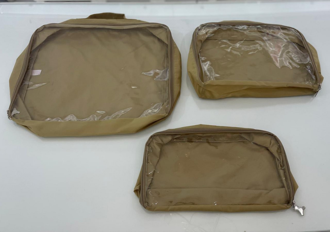 organizador de valija beige