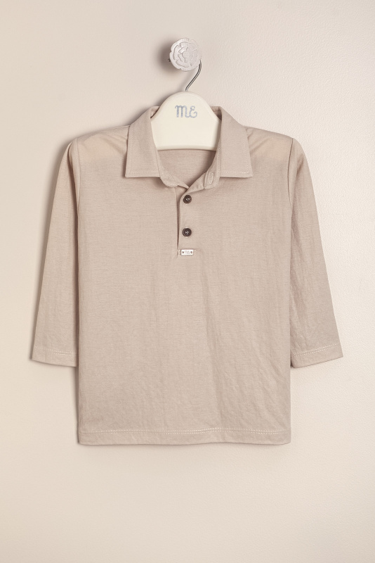 remera polito de pique noah beige