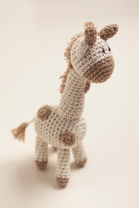 jirafa tejida de algodon
