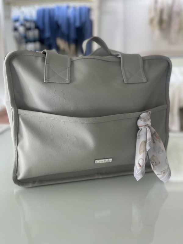 valija sanatorio simil cuero gris