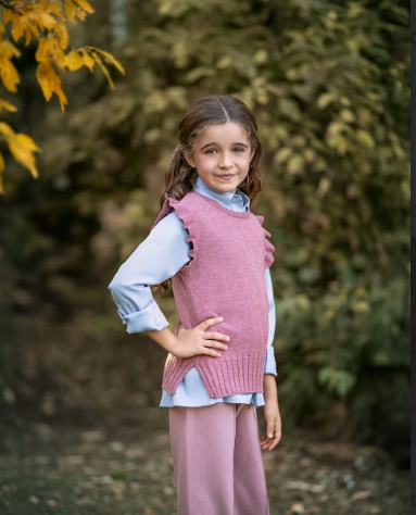 chaleco volado viole granate