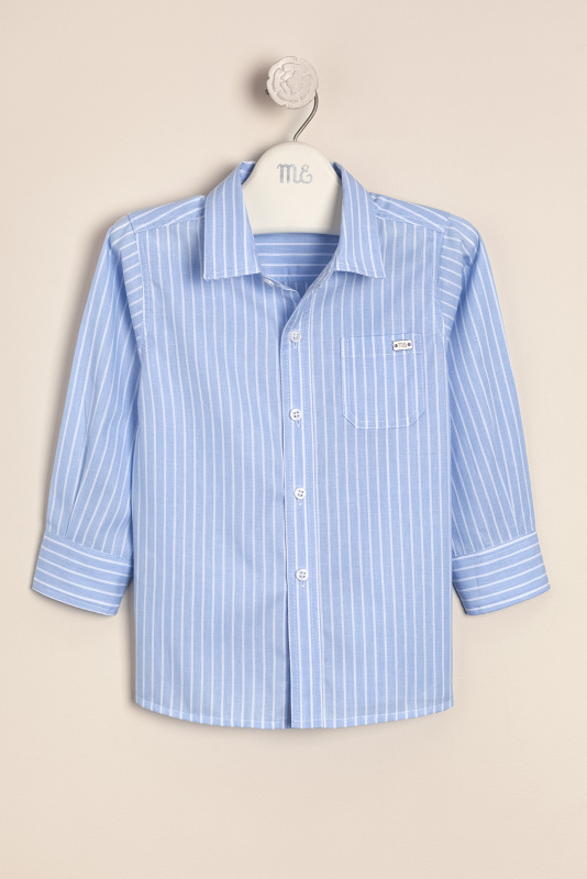 camisa rayada moma bco c/celeste