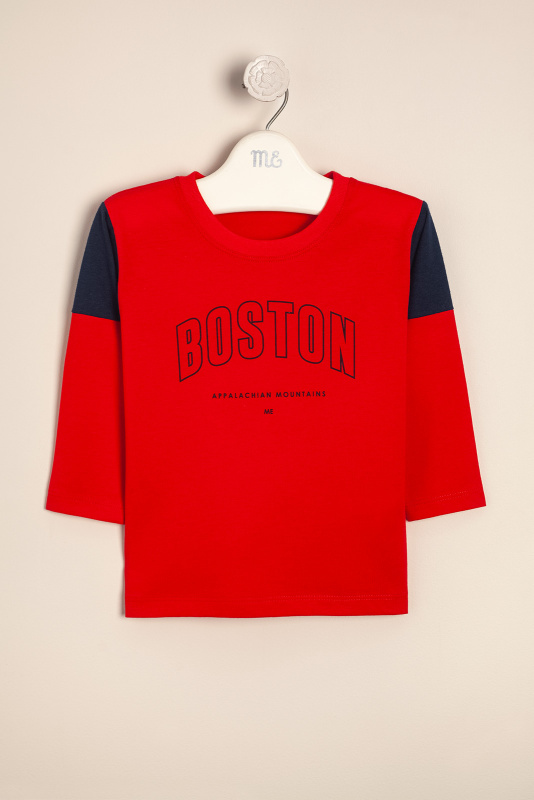 remera alg estamp boston rojo
