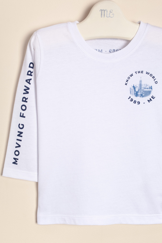 remera alg estampado world bl