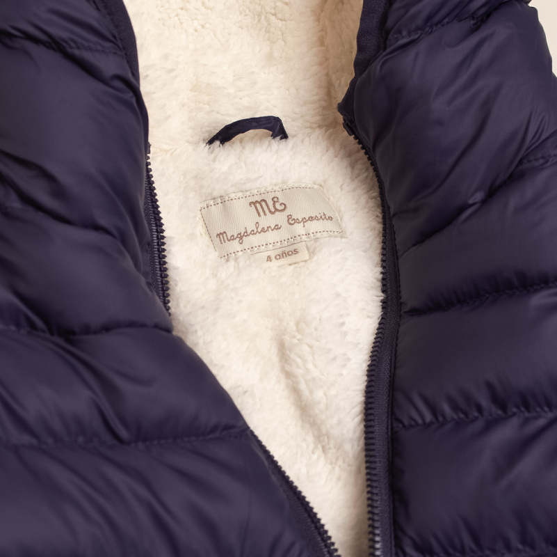 campera de microfibra forrado azul