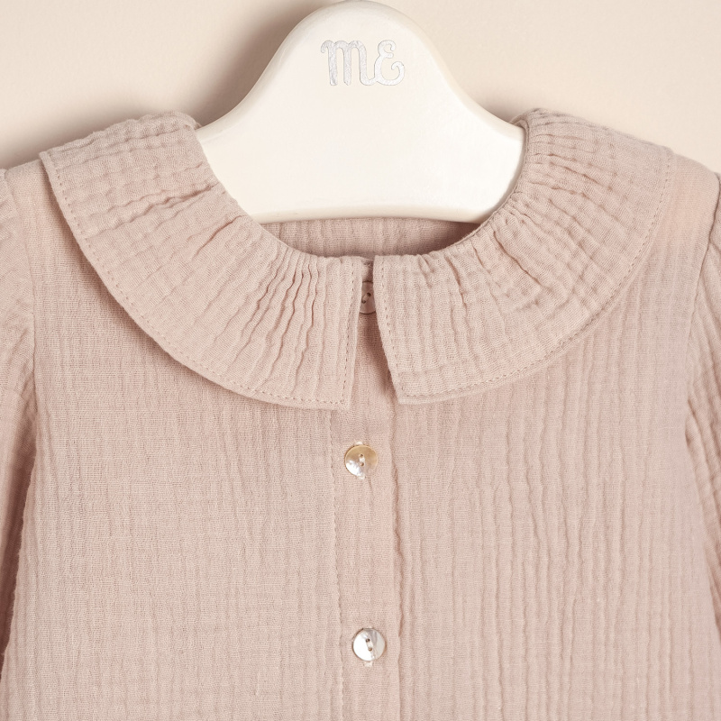 blusa de gasa c/escote alma vison