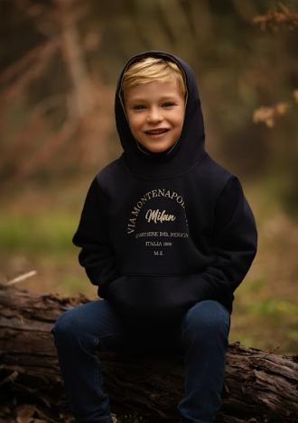 buzo frisa estamp milan azul