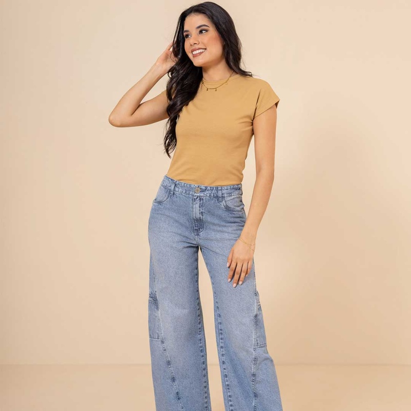 Pantalon Wide Leg Jeans Cod. 1250043