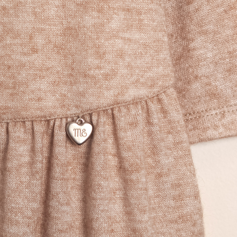 vestido de punto abrigado euge beige