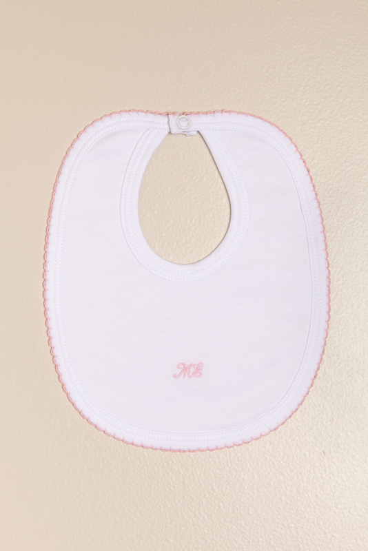 babero basico pima bco/rosa