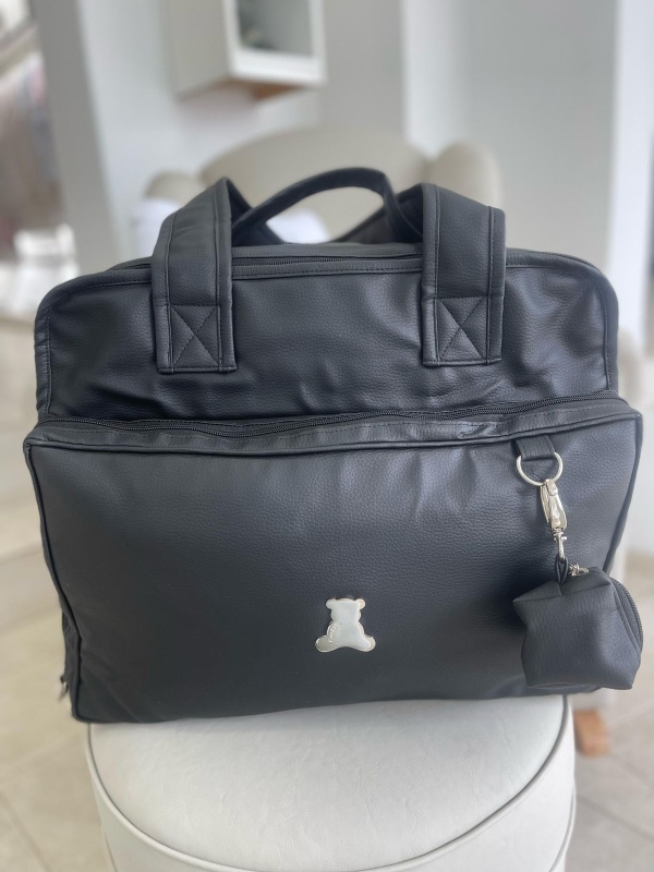 valija ana paula simil cuero negro