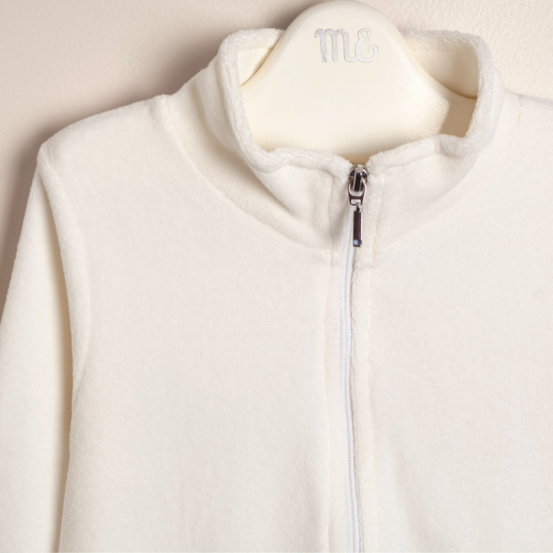 campera de plush burdeos crudo