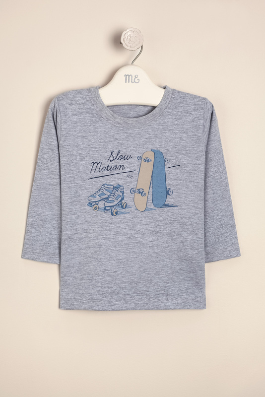 remera alg estamp patineta gris