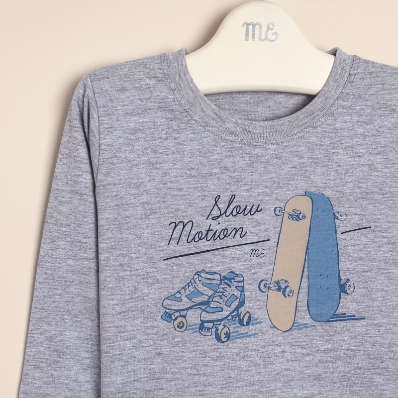 remera alg estamp patineta gris