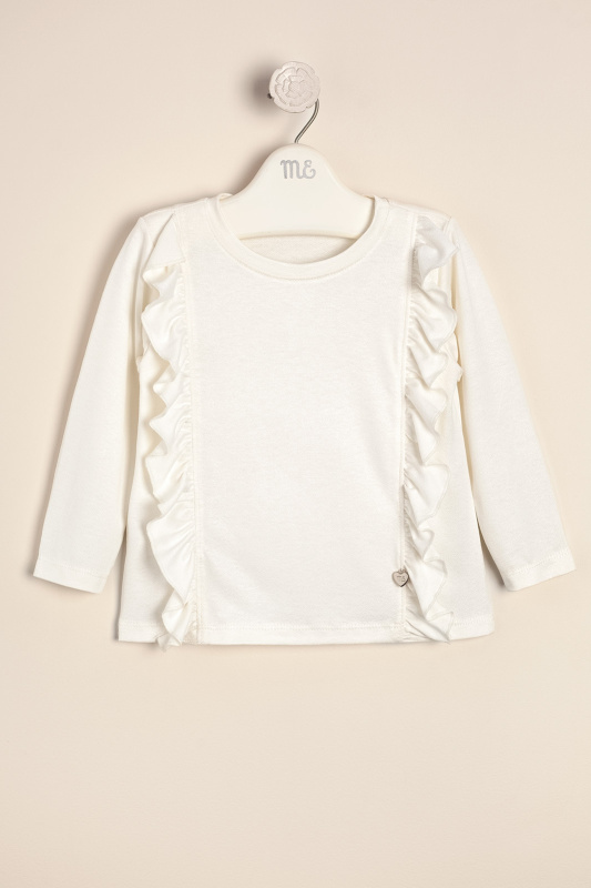 remera con volado lateral lys crudo