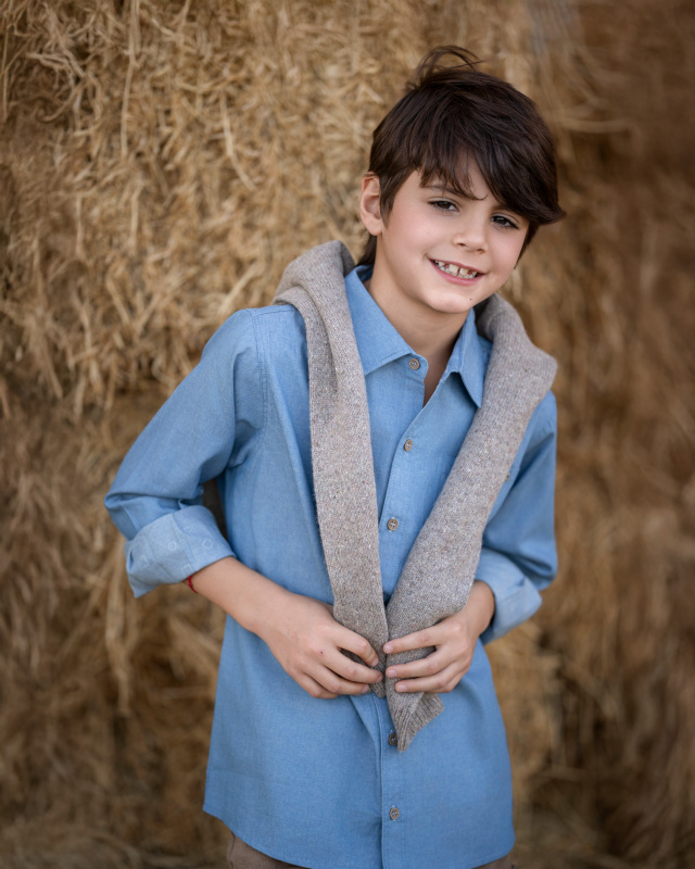 sweater melange jaspeado vison