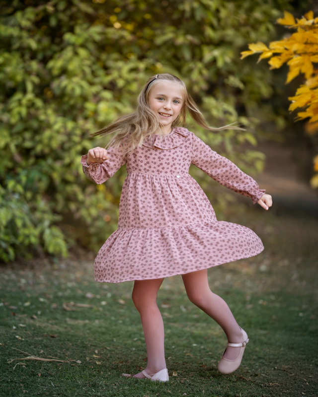 vestido de gasa doble estamp exclusivo jazmin