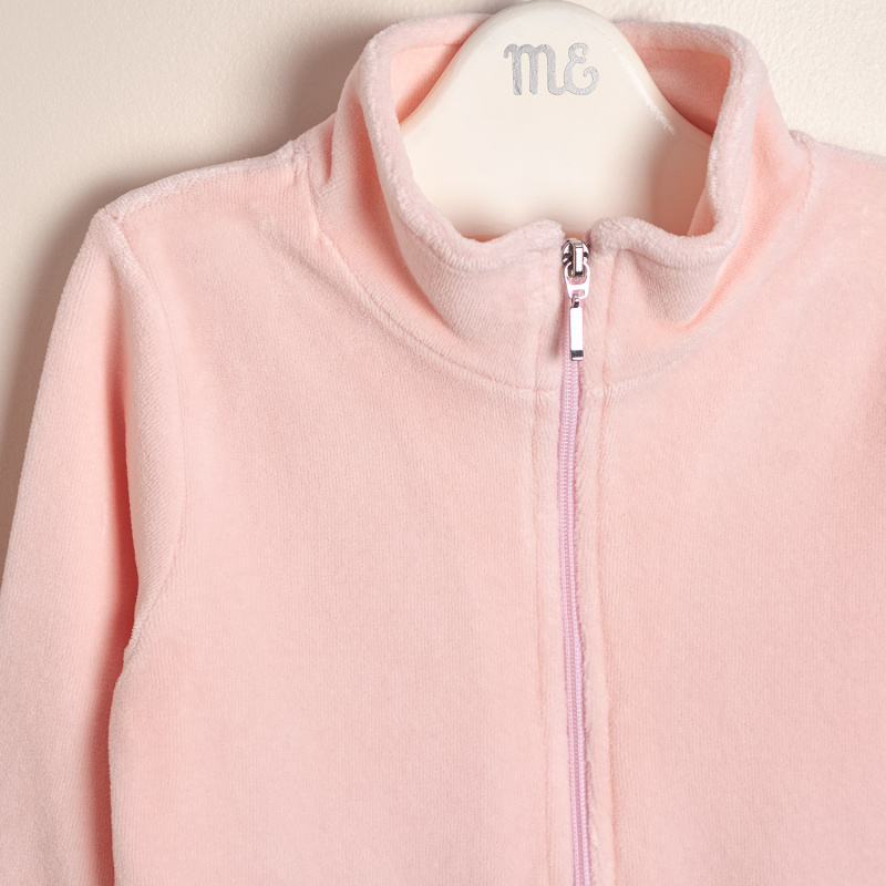 campera de plush burdeos rosa