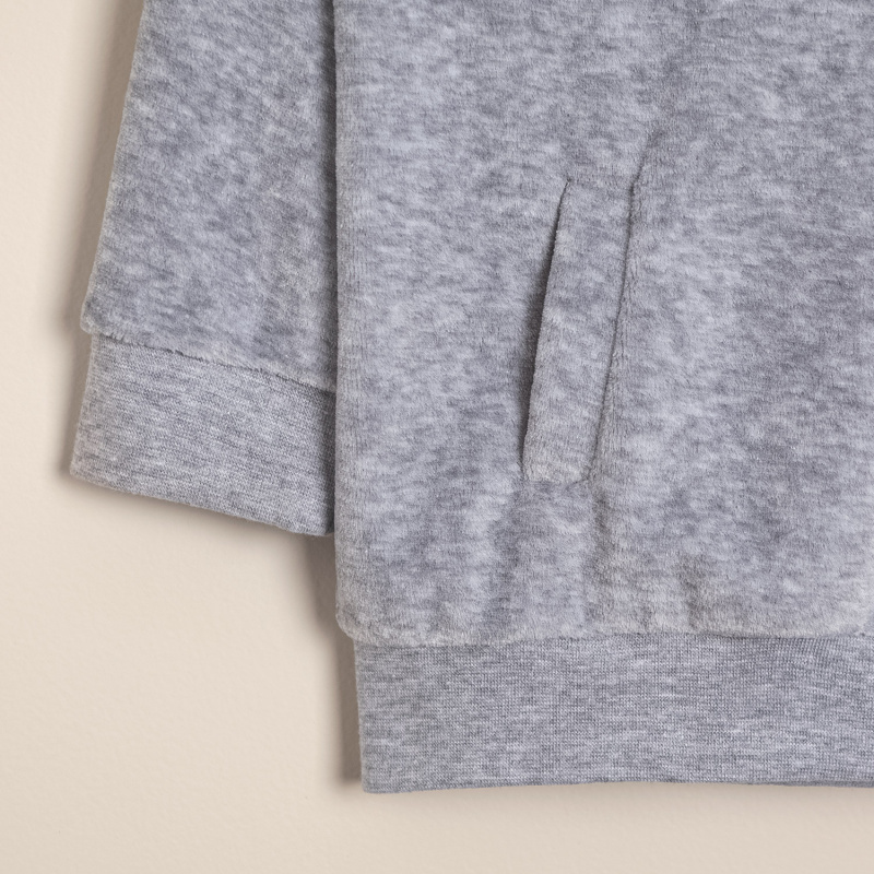 buzo de plush burdeos gris