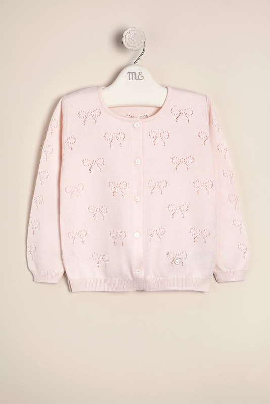 saco con moños coquette rosa