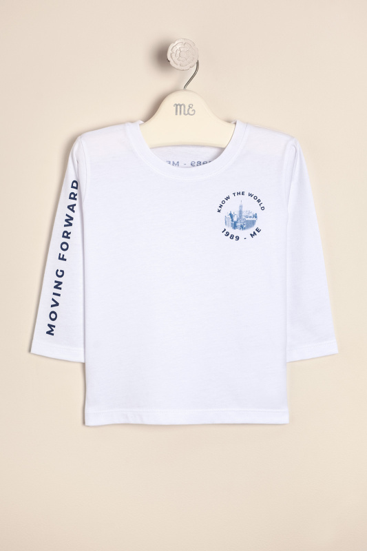 remera alg estampado world bl